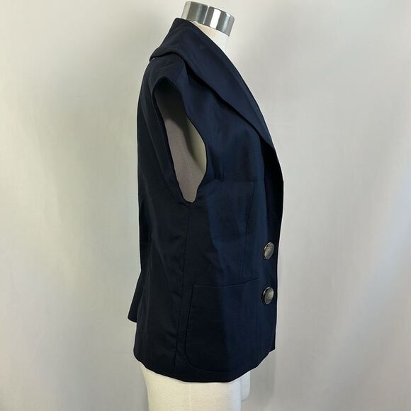 Escada Black w Pockets and Gold Buttons Vest - Picture 3 of 5